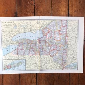 1941 Map: New York/New Jersey, New Mexico